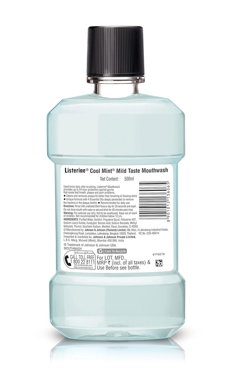 LISTERINE COOL MINT MILD TASTE 500ML