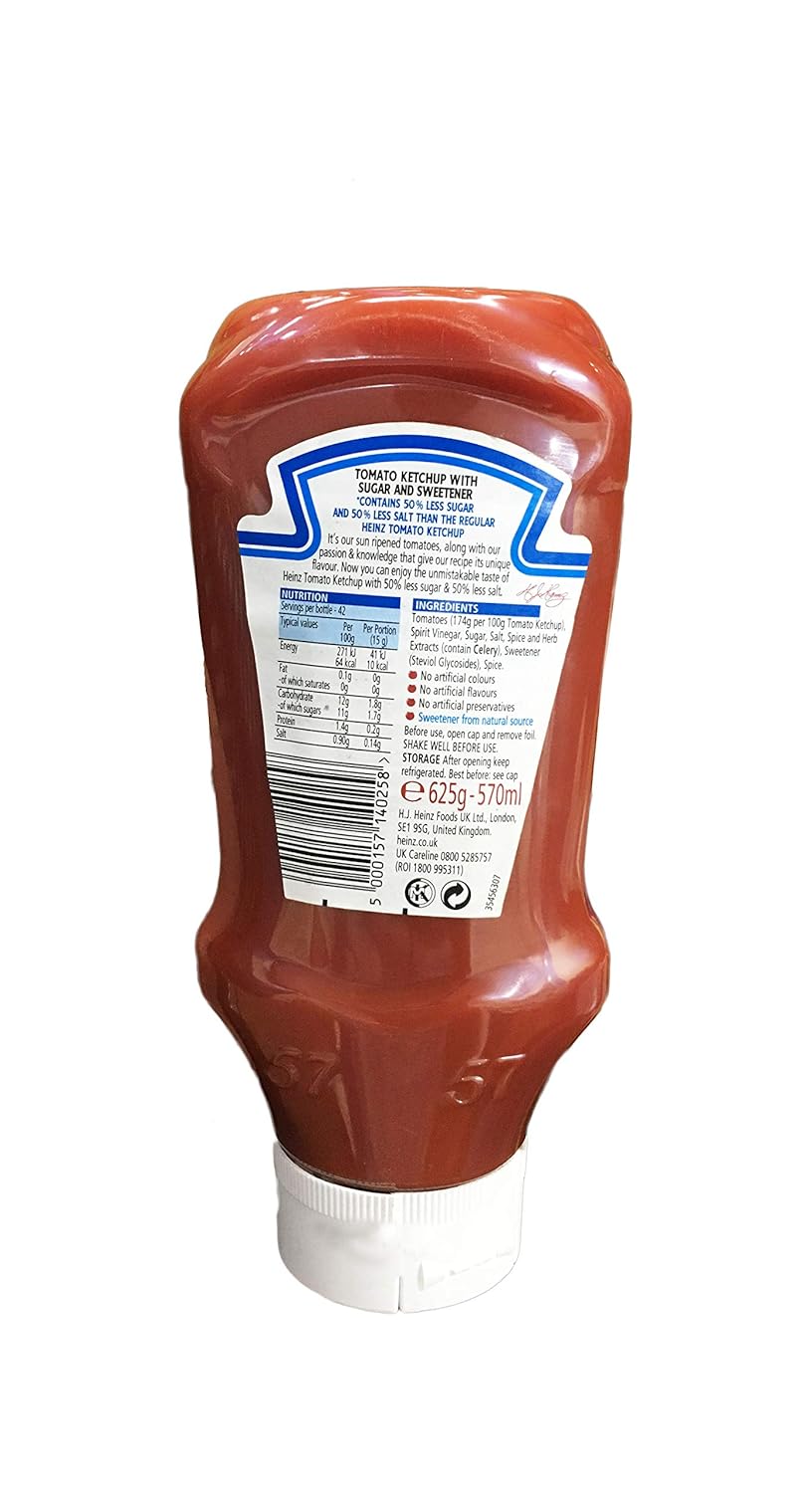HEINZ TOMATO KETCHUP SUGAR LESS 625 GM