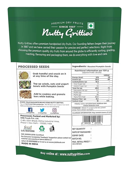 NUTTY GRITTIES PUMPKIN SEEDS