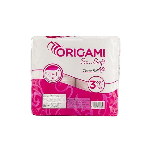 ORIGAMI SO SOFT TISSUE ROLLS 3 PLY 4N