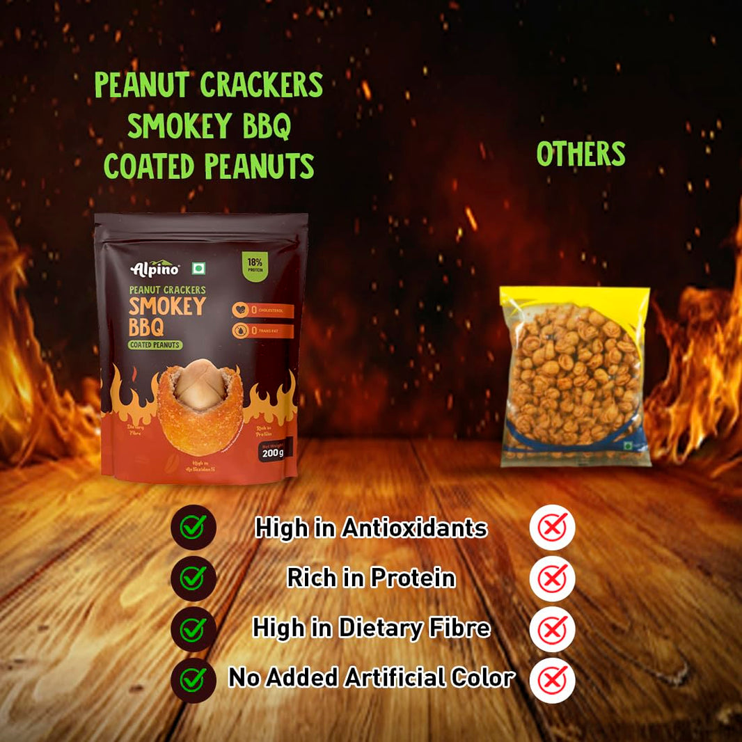 ALPINO PEANUT CRACKERS SMOKY BBQ 200GM