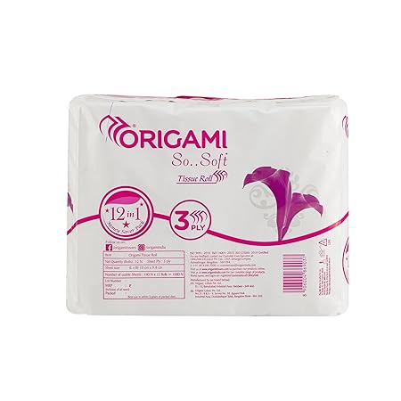 ORIGAMI TISSUE ROLL 140 SHEETS 3 PLY OFFER 199