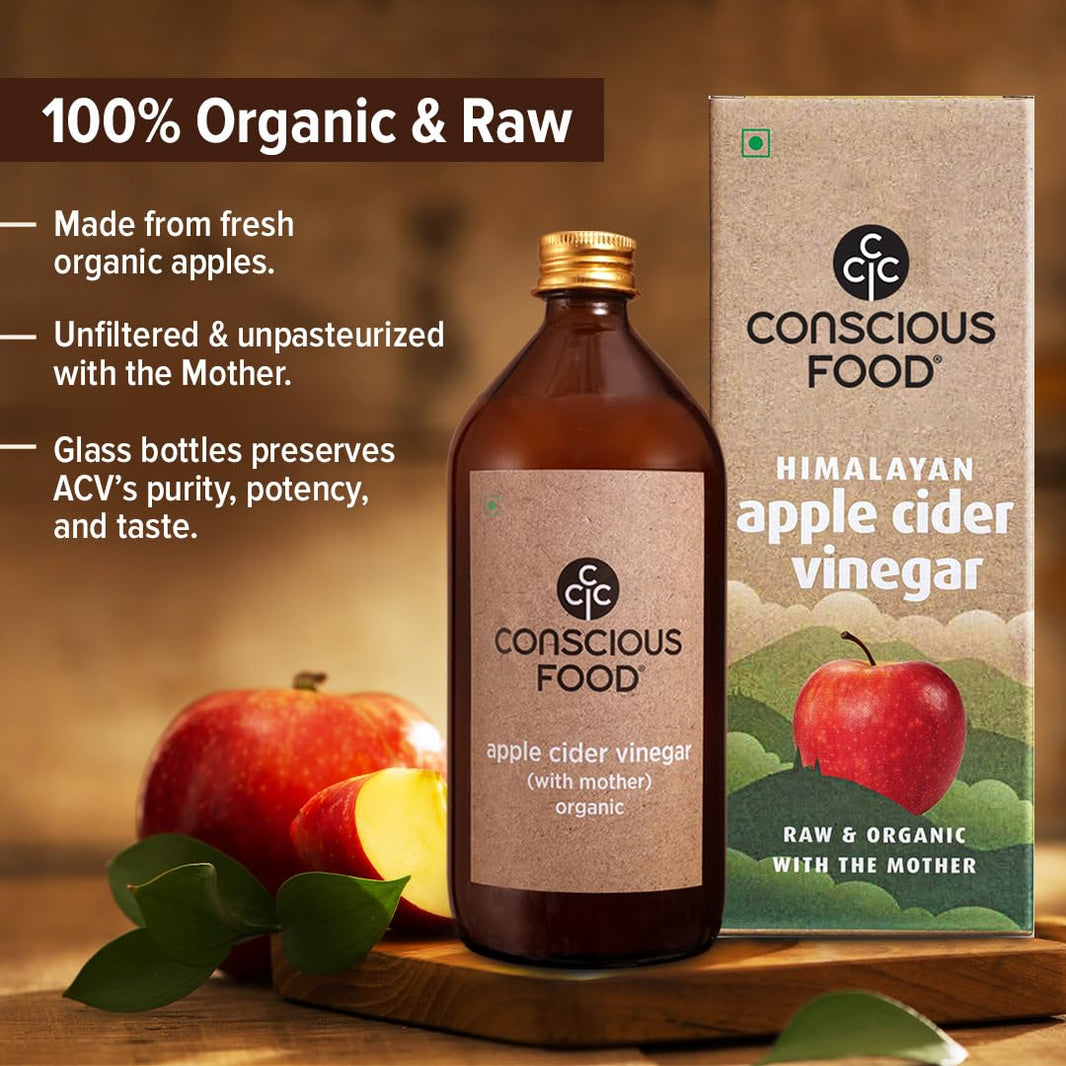 CONSCIOUS VINEGAR APPLE CIDER BT 500ml