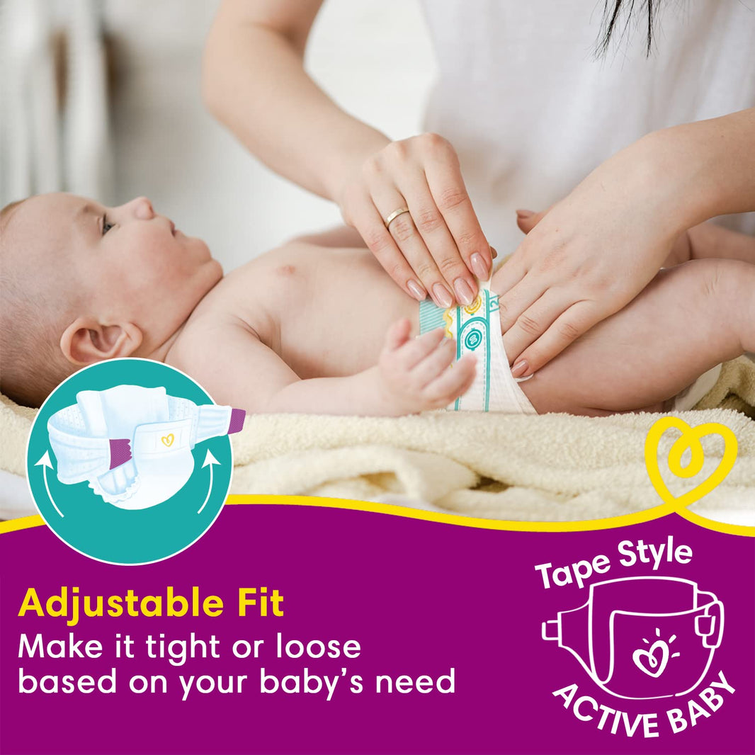 PAMPERS TAPED ACTIVE BABY L(9-14KG) 18N