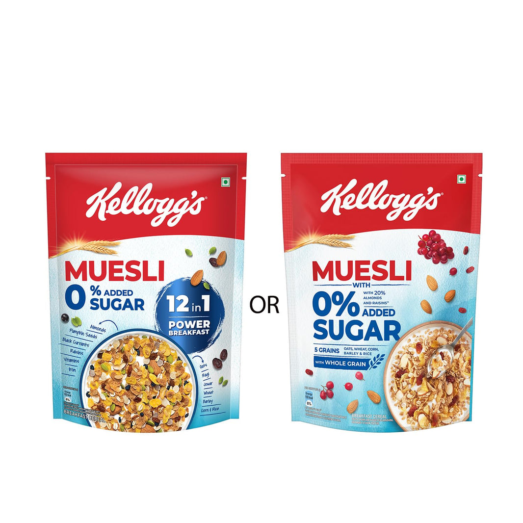 KELLOGS MUESLI NO ADDED SUGAR 500 GM