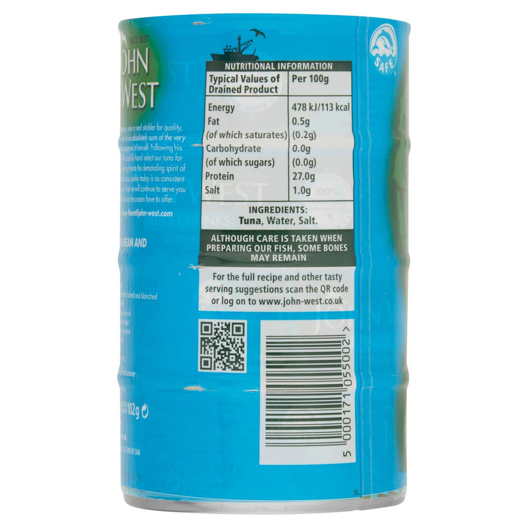 JOHN WEST TUNA CHUNCKS IN SPRING WATER 4*145 GM