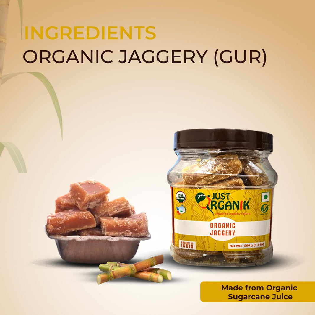 JUST ORGANIK ORGANIC JAGGERY 500G WHOLE