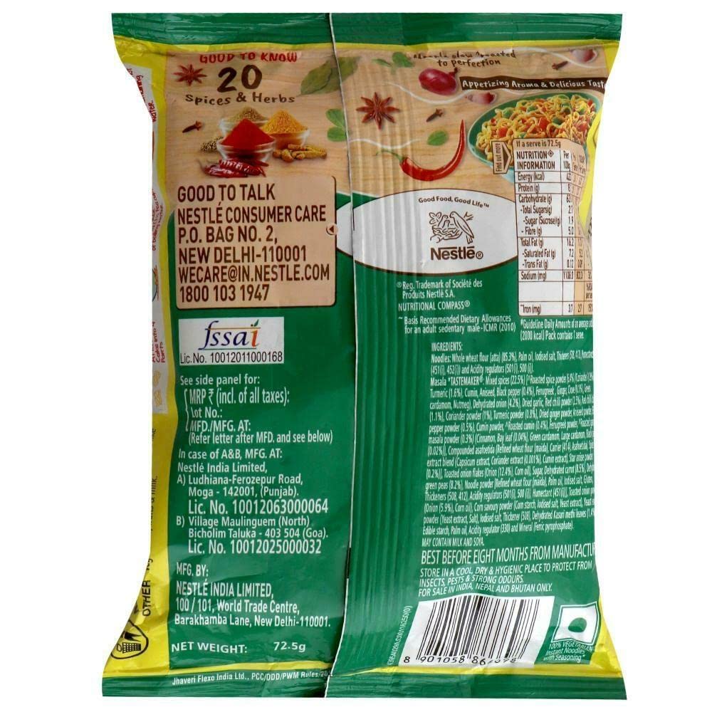 MAGGI VEG ATTA NOODLES 72.5GM