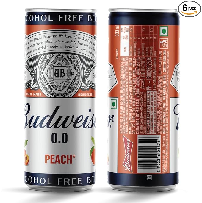 BUDWEISER PEACH FLV CAN 330 ML