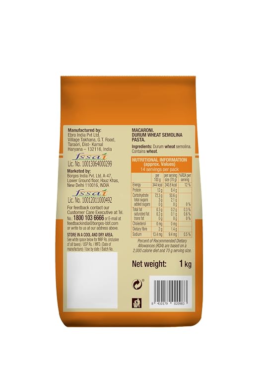 BORGES MACARONI 1 KG