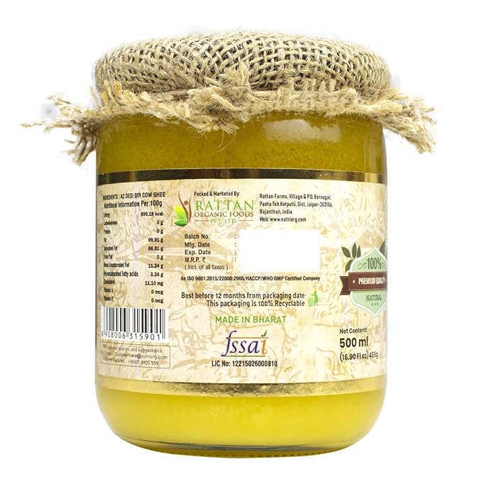 NUTRIORG DESI GIR COW GHEE 500GM