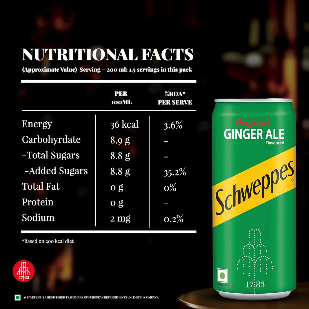 SCHWEPPES GINGER ALE 300ML CAN 50 REGULAR