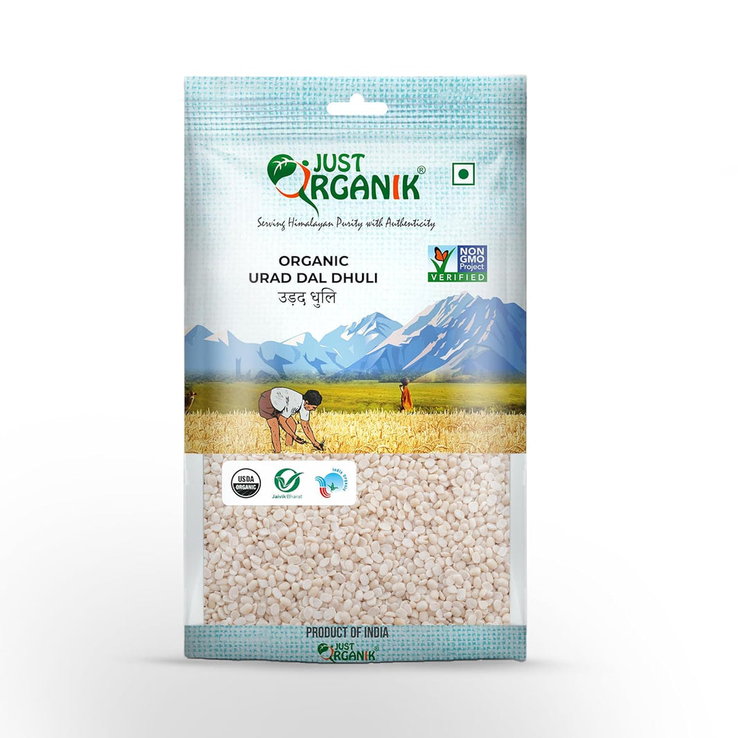 JUST ORGANIK URAD DAL DHULI 500G