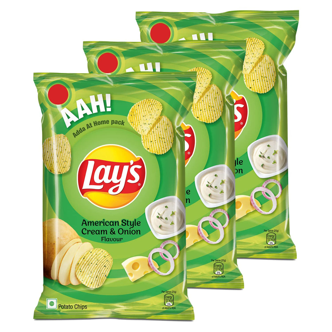 LAYS AMERICAN STYLE CREAM & ONION 104 GM