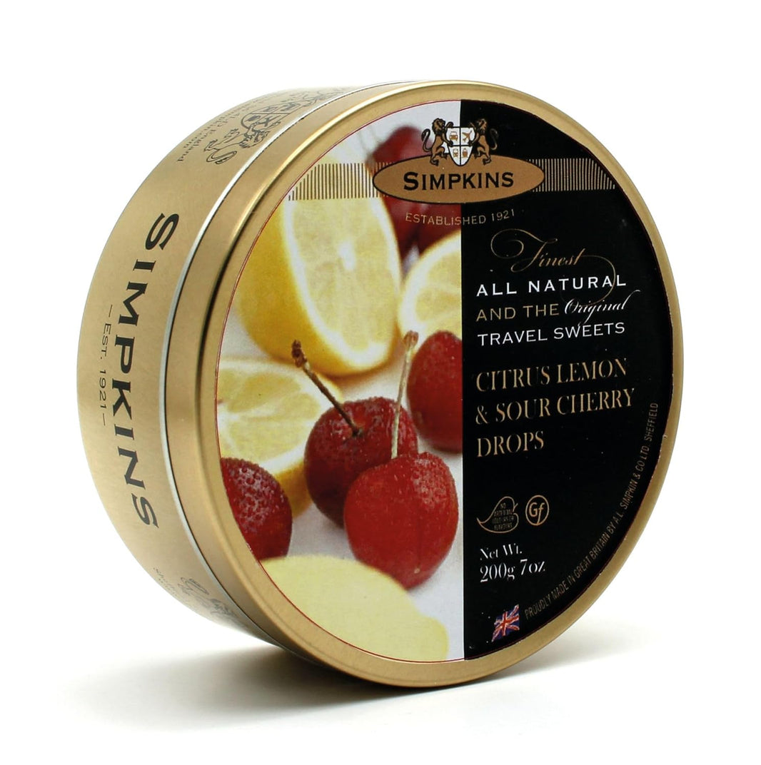 SIMPKINS CITRUS LEMON & SOUR CHERRY DROPS 200G