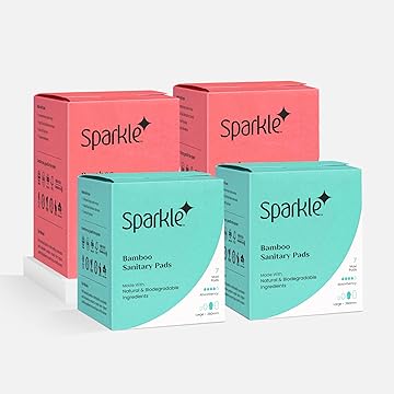 SPARKLE BAMBOO MAXI PADS COMBO TRAIL PACK 28N