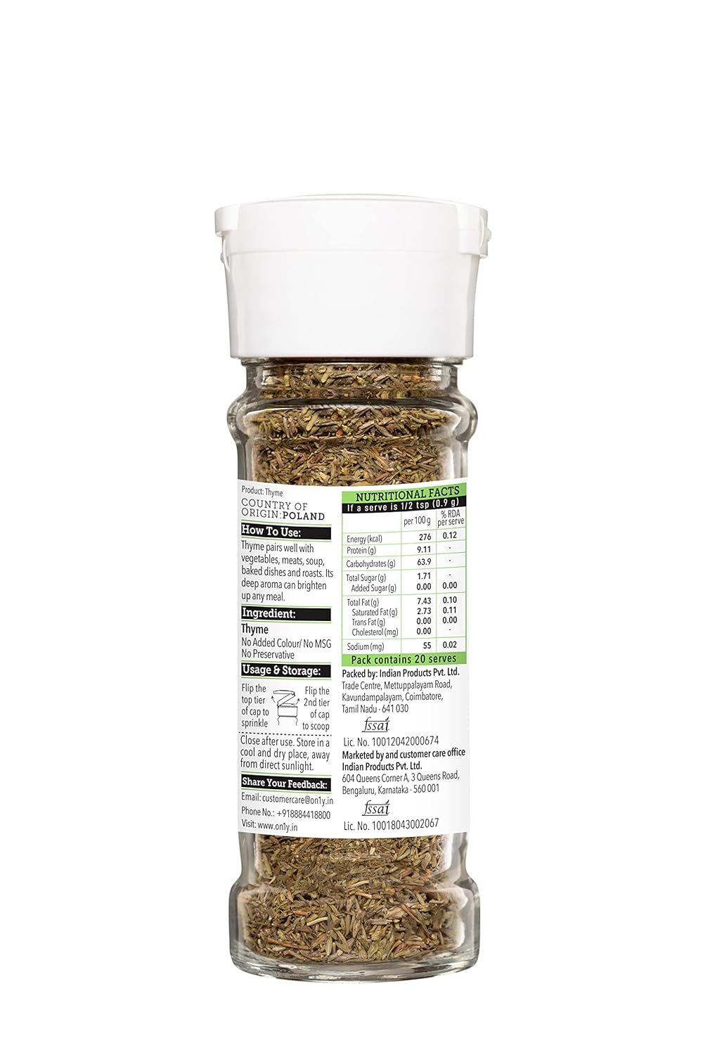 ON1Y THYME HERBS 18GM