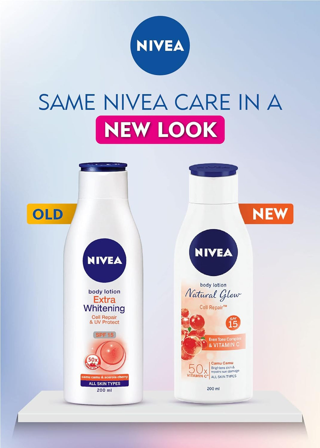 NIVIEA BODY LOTION EXTRA WHITENING CELL REPAIR SPF 15 400ML