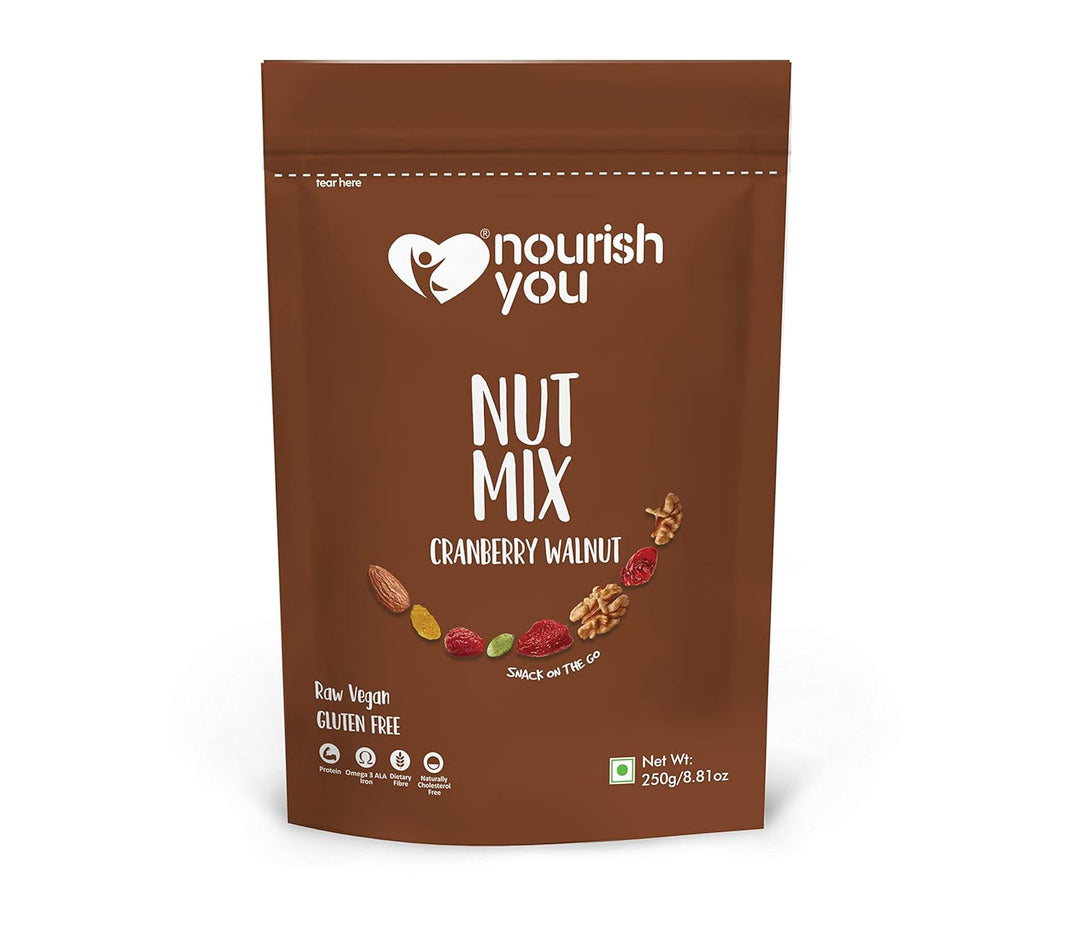 NOURISH YOU CRANBERRY WALNUT NUT MIX 250 GM