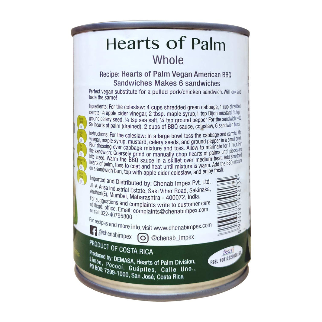 Sol Whole Hearts of Palm (Palmito) 400G