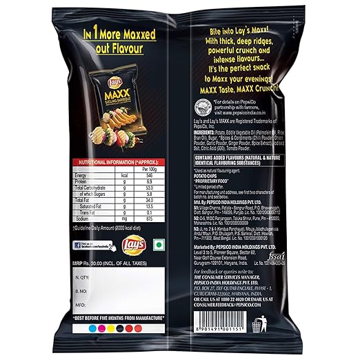 LAYS MAXX MACHO CHILLI FLAVOUR 37 GM