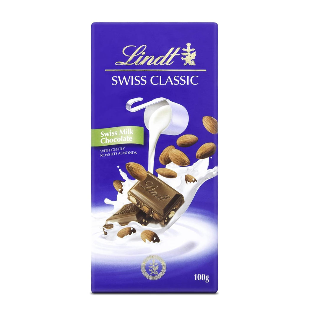 LINDT SWISS CLASSIC ROASTED ALMONDS 100 GM