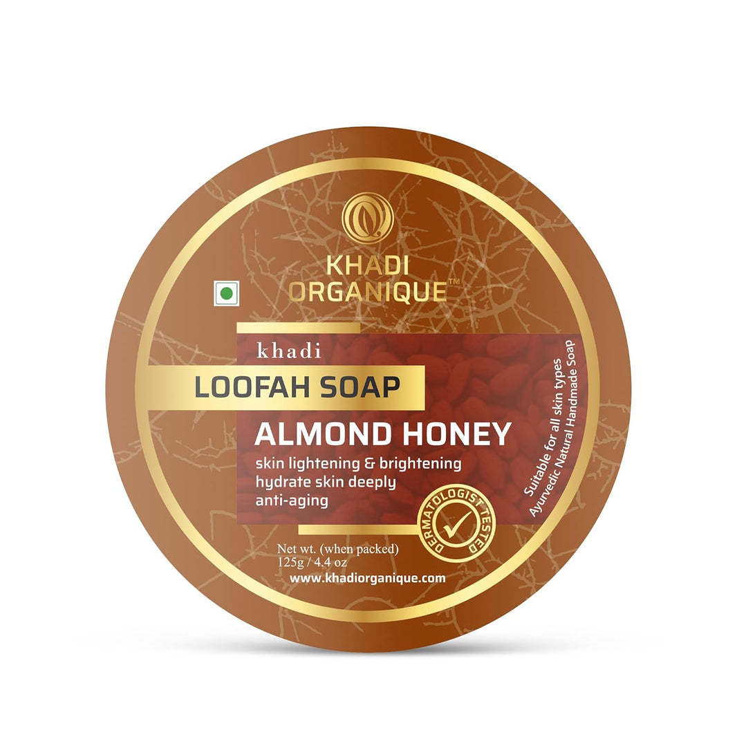KHADI SOAP  NATURAL LOOFAH HONEY ALMOND 125GM