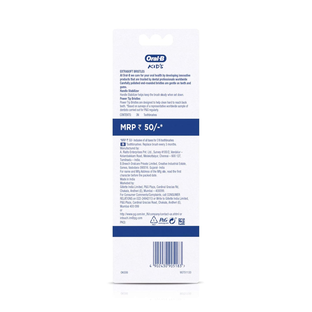 ORAL B KIDS TOOTH BRUSH PACK 1N