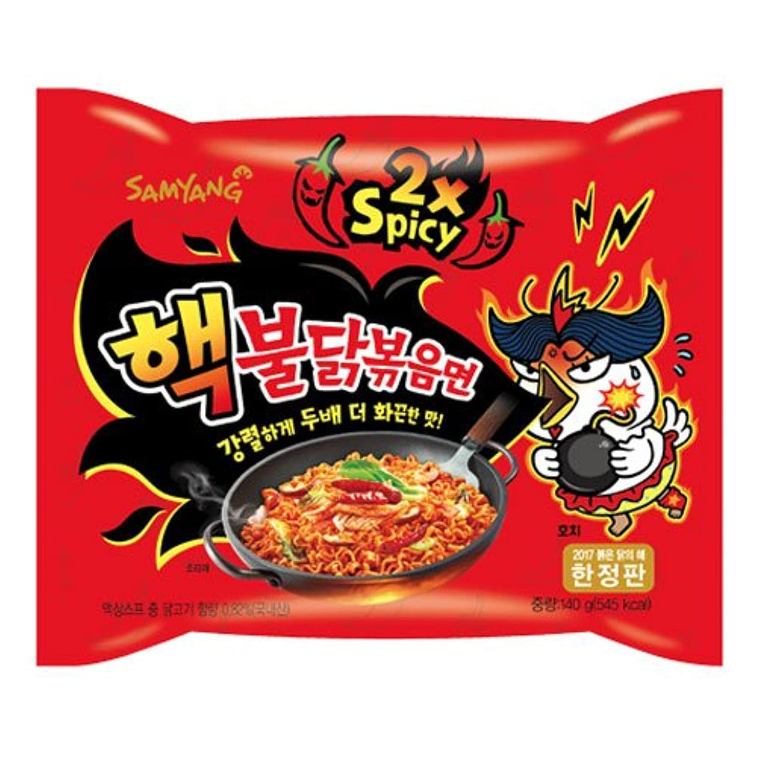 SAMYANG HOT CHICKEN RAMEN NOODLES PACK 2 X SPICY 140 GM