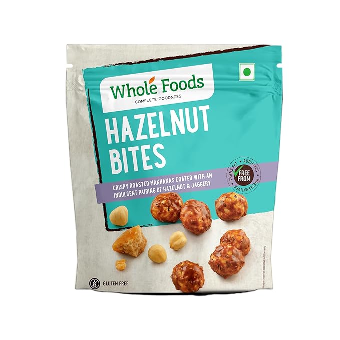 WHOLE FOODS HAZLENUT BITES 70 GM