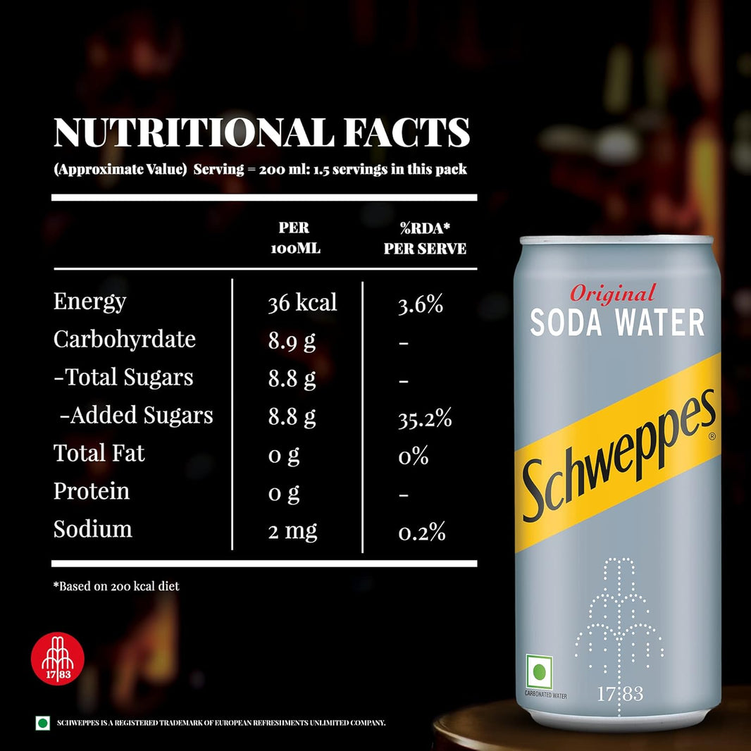 SCHWEPPES SODA 300ML CAN 40 REGULAR