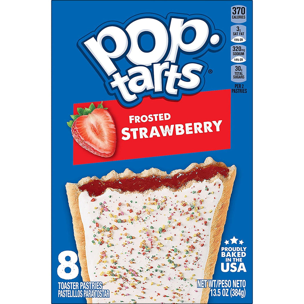 KELLOGGS POP TARTS UNFROSTED STRAWBERRY 384G