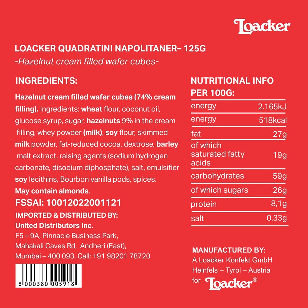 LOACKER BISC WAF QUAD NAPOLNR 125G