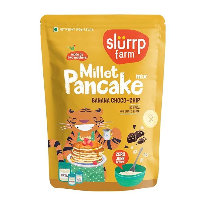 SLURP FARM MILLE BANANA CHOCO CHIP MILLET PANCAKE MIX 250 GM