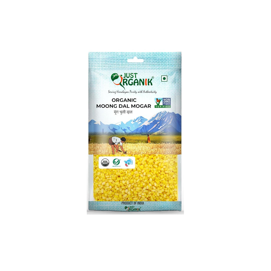 JUST ORGANIK MOONG DAL MOGAR 500G