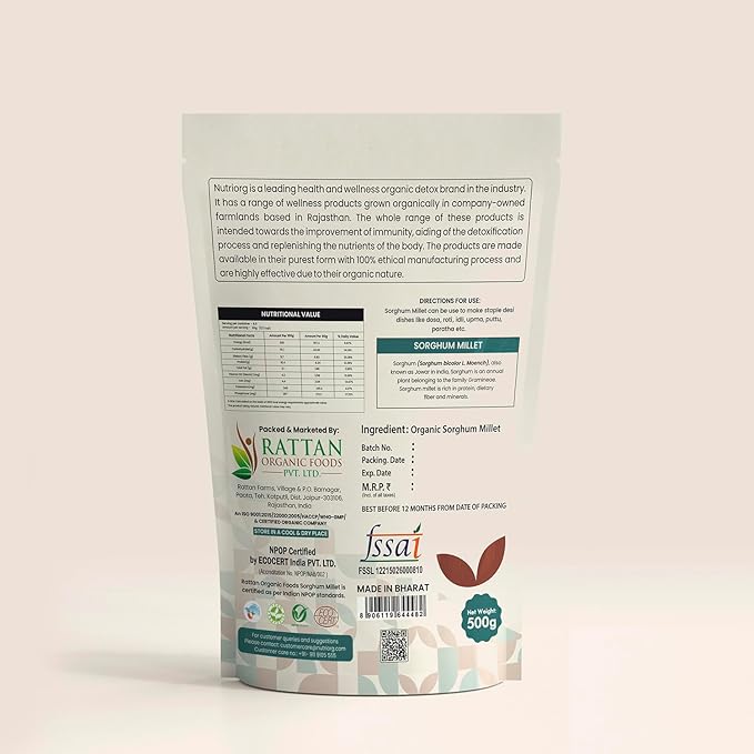 NUTRIORG SORGHUM MILLET 500GM