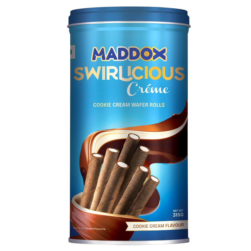 MADDOX COOKIE CREAM WAFER ROLL JAR 315 GM