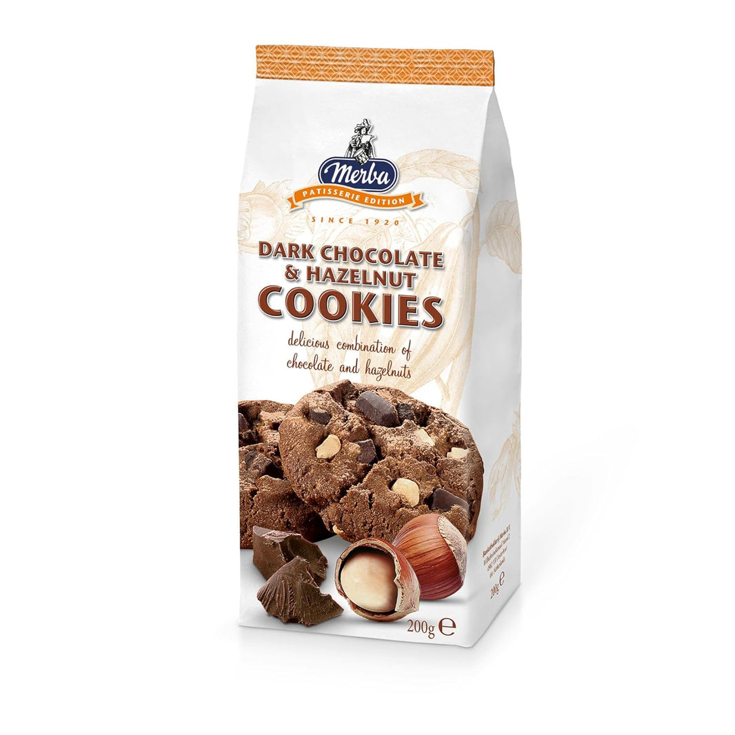 MERBA DARK CHOCLATE & HAZELNUT COOKIES 200 GM