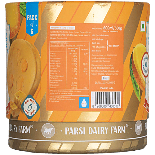 PARSI DAIRY ICECRM MANGO KULFI TUB 600G