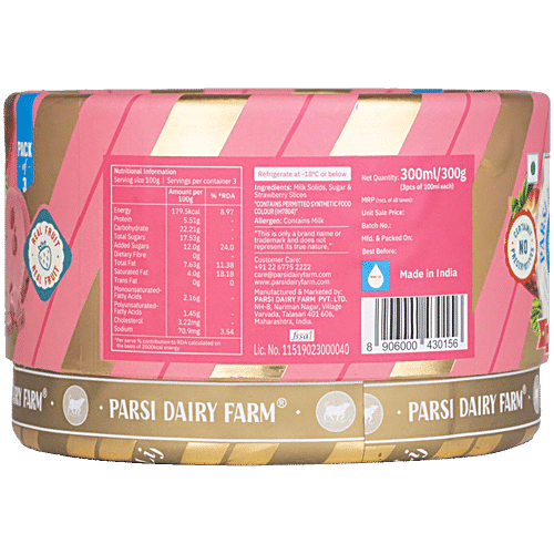 ICE CREAM STRAWBERRY KULFI, 300GM