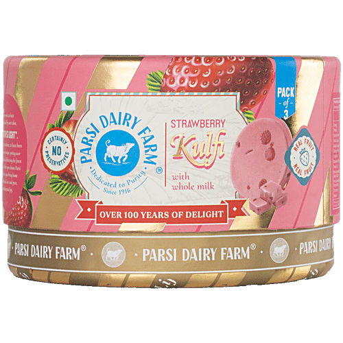 ICE CREAM STRAWBERRY KULFI, 300GM