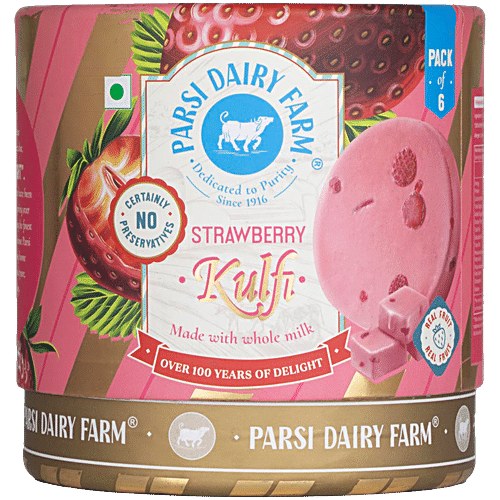 ICE CREAM STRAWBERRY KULFI, 600G