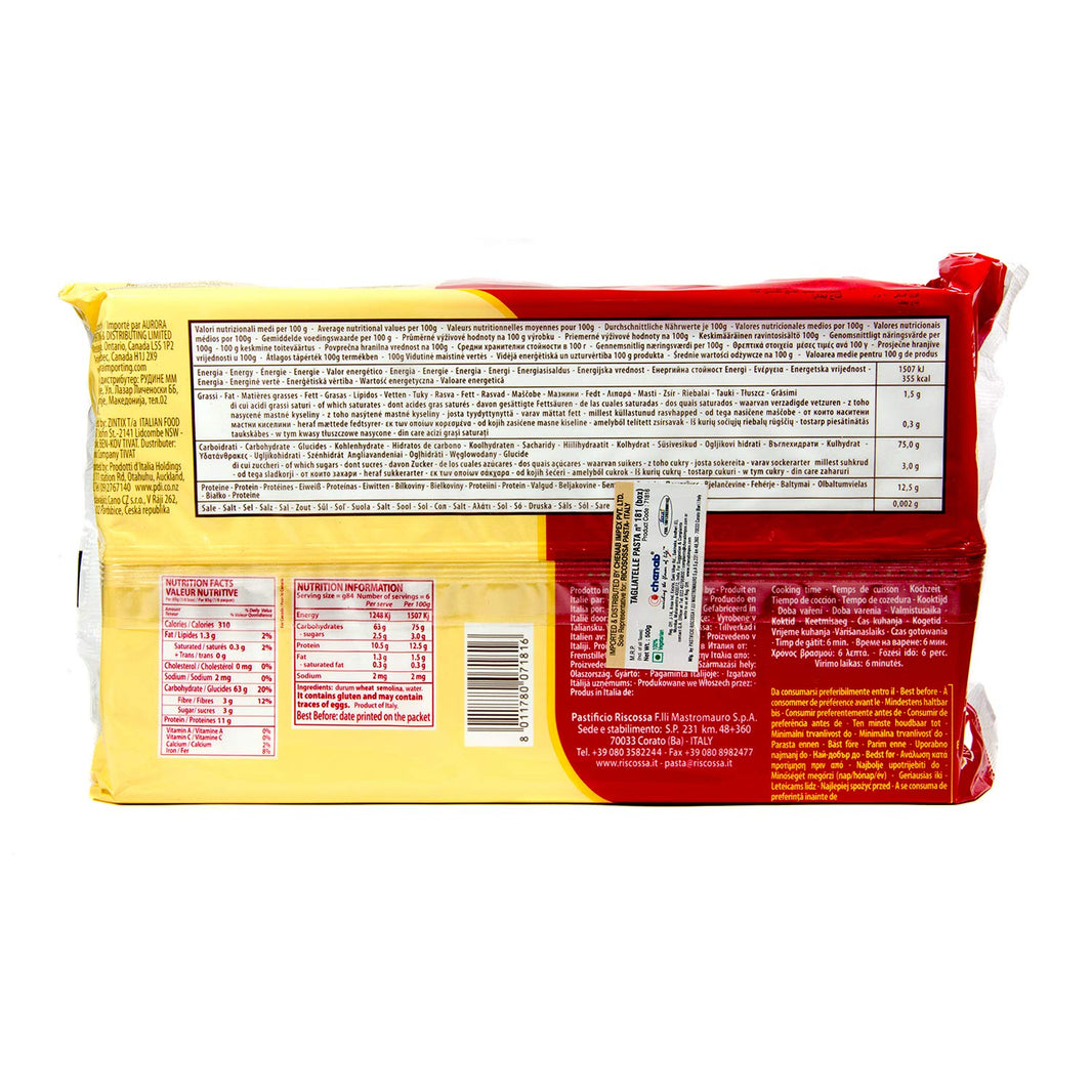 RISCOSSA TAGLIATELLE N.81 PASTA 500 GM