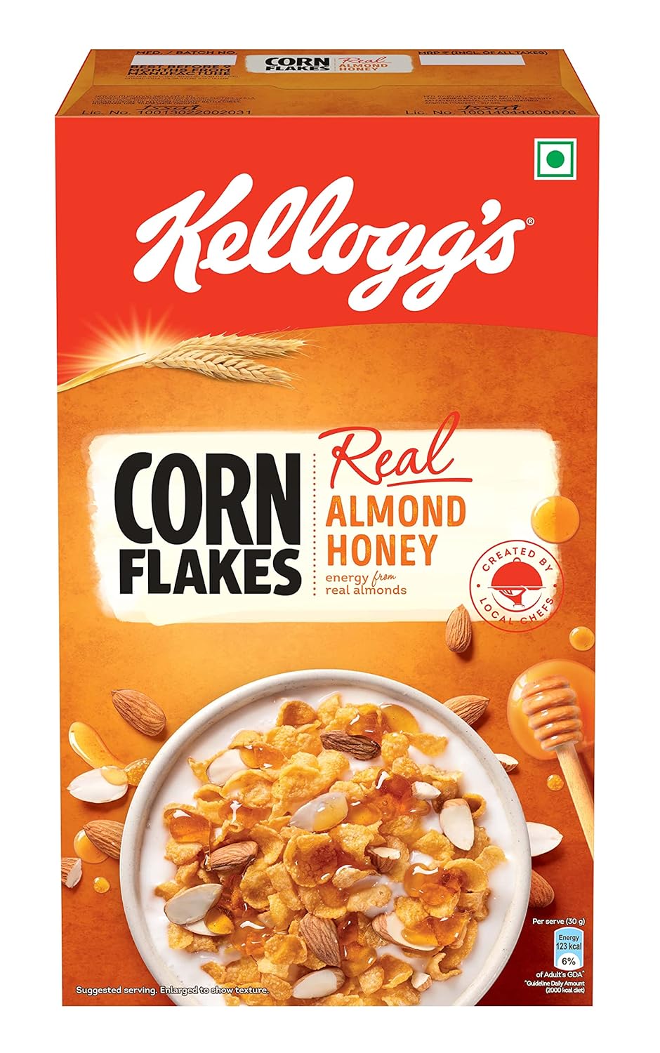 KELLOGS CORN FLAKES REAL ALMOND HONEY 650 GM