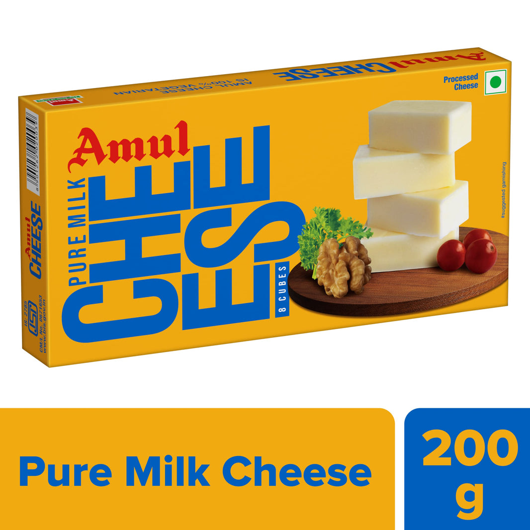 AMUL CHEESE - CUBES, 200G