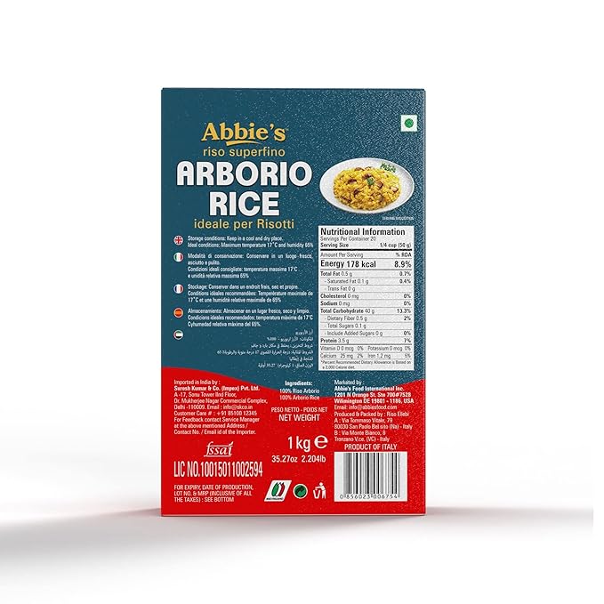 ABBIE'S ARBORIO RICE 1 KG