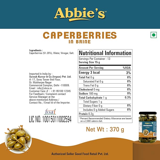ABBIES CAPERBERRIES  370G