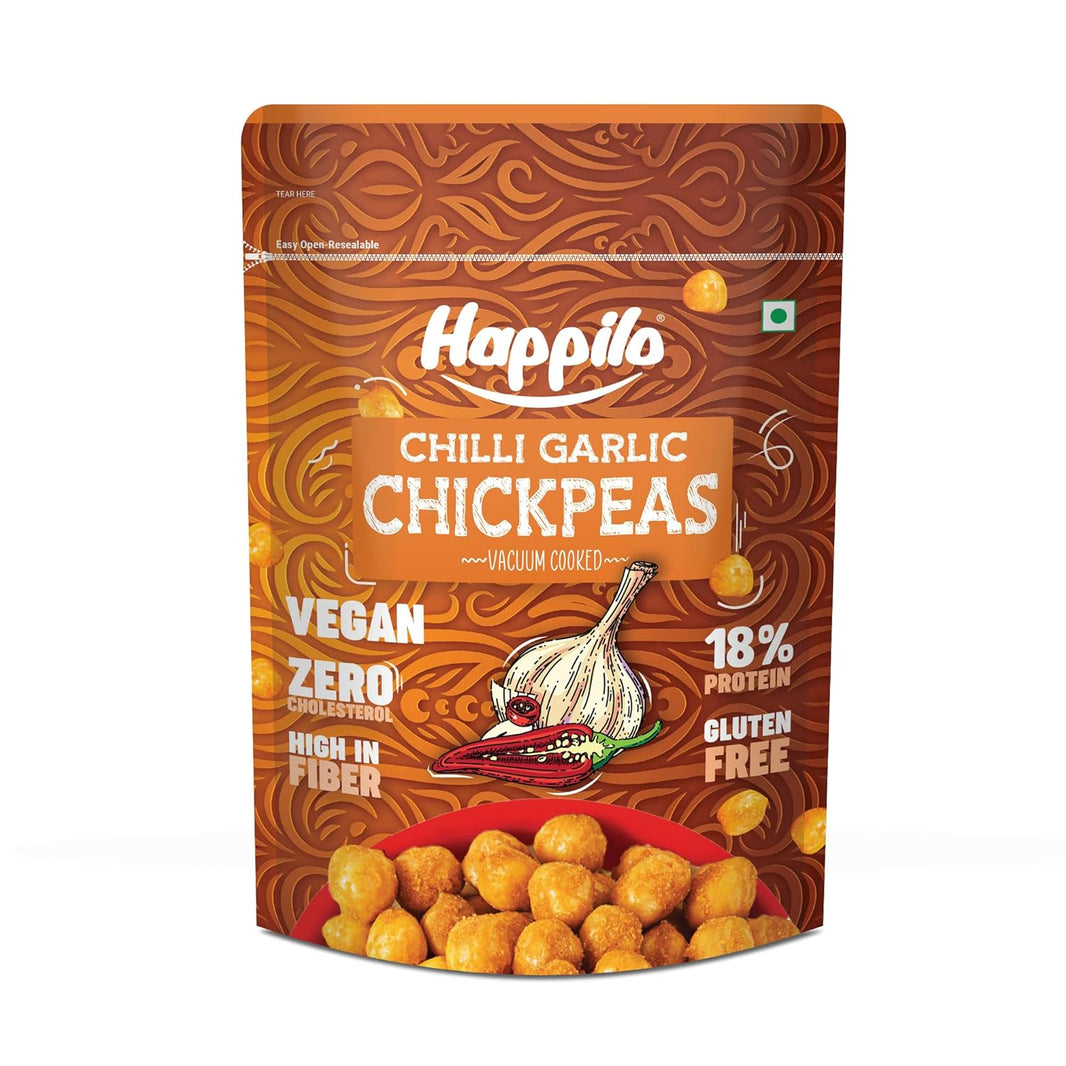 HAPPILO CHILLI GARLIC CHICKPEAS 110 GM