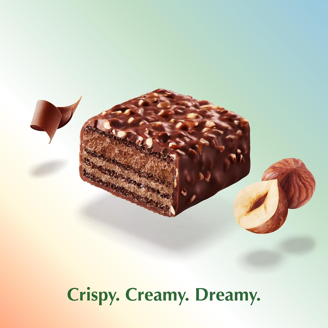 LINDT CHOCO WAFER MILK CHOCOLATE AND HAZLENUT