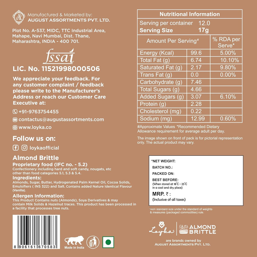 LAYKA ALMOND BRITTLE CHOCOLATE BOX